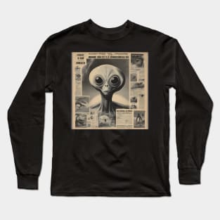 Alien News Paper Long Sleeve T-Shirt